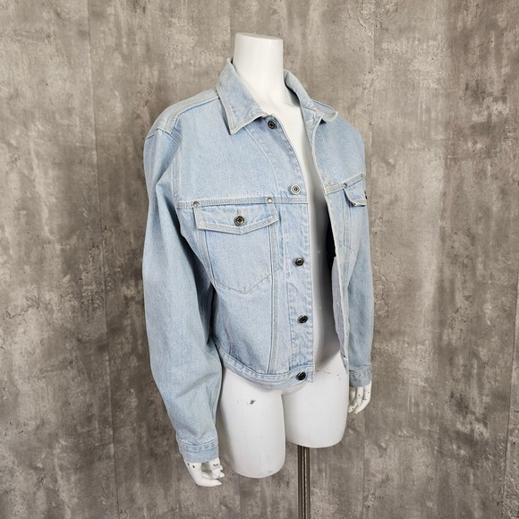 Vintage 90s Unionbay Womens S Light Wash Denim Jacket Cropped Jean Jacket - Picture 2 of 9